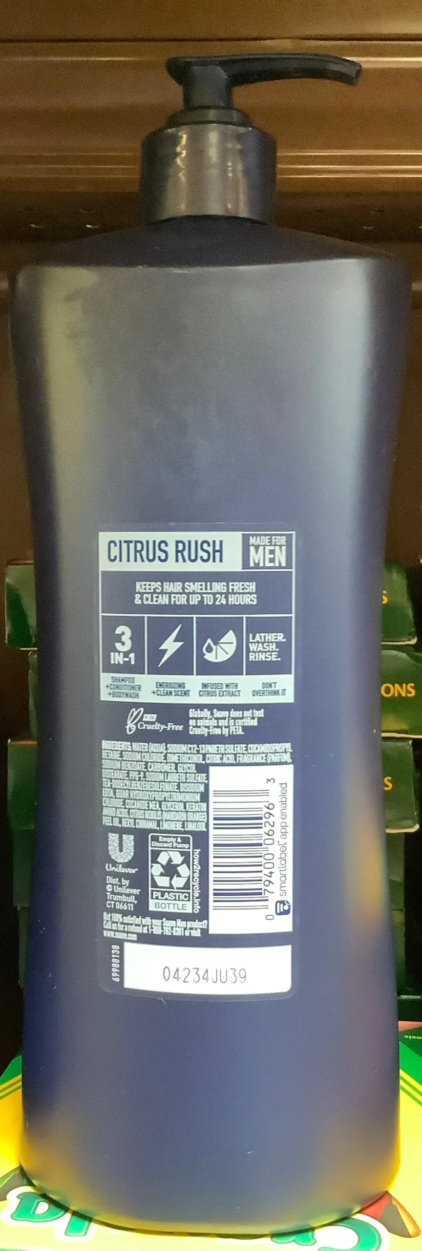 Suave Men Professionals 3-In-1 Shampoo + Conditioner +
Body Wash, Citrus Rush - 28 Fl Oz 2