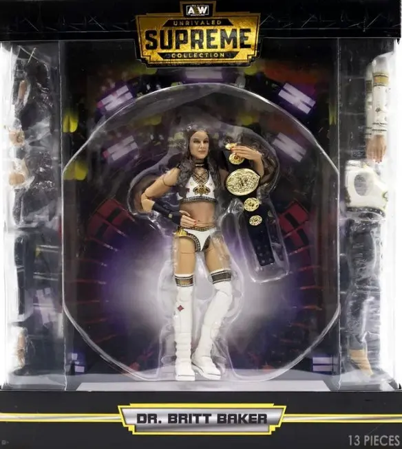 Aew All Elite Wrestling Unrivaled Supreme Collection Dr. Britt Baker Action Figure. New In Box. 1