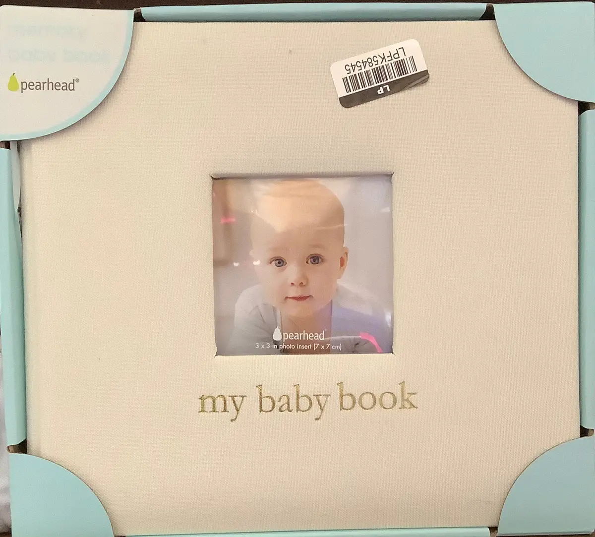 Pearhead Linen Babybook 1