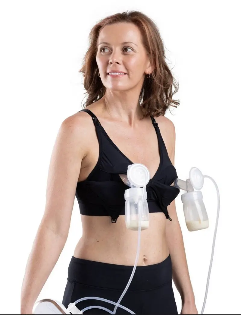 Simple Wishes Women's All-In-One Supermom Nursing And Pumping Bralette - Black M - Full Cup 1