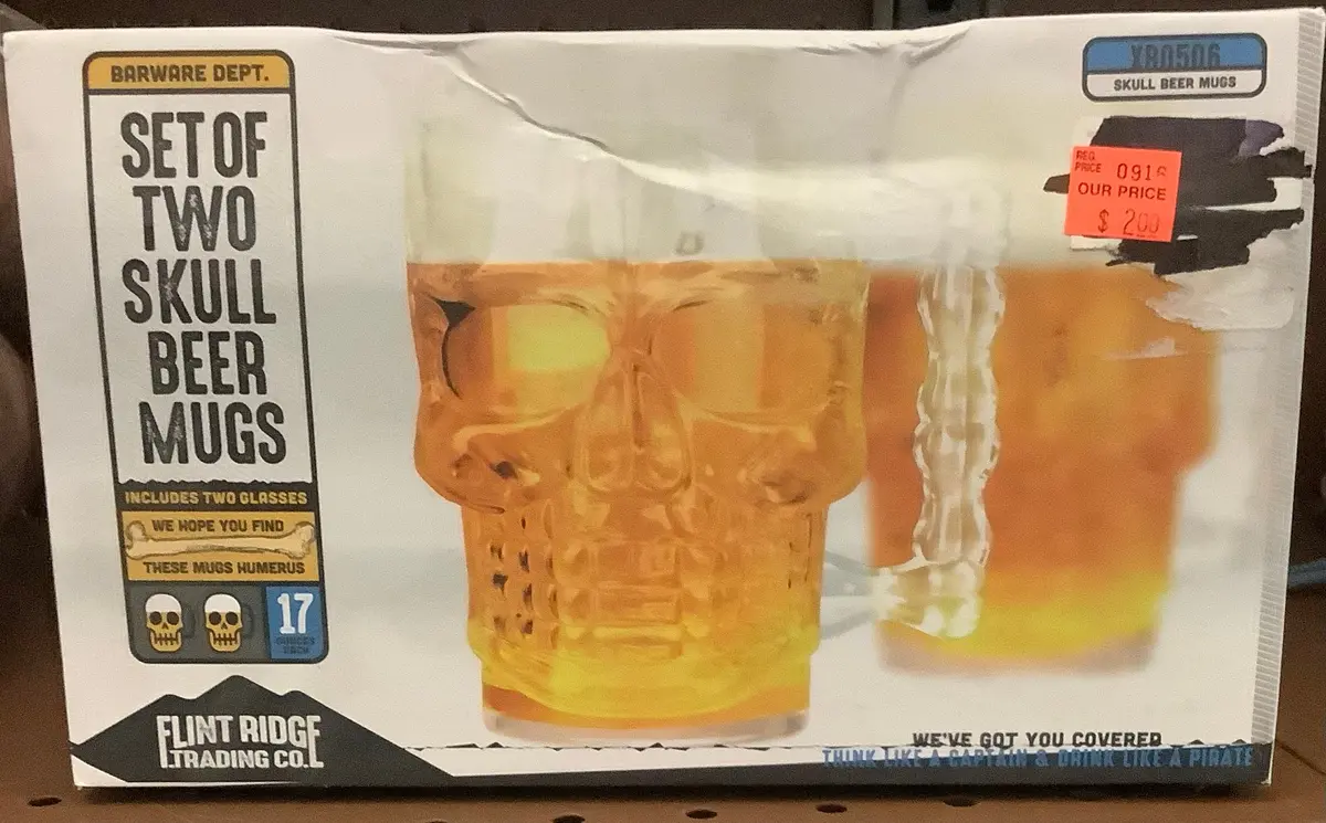 Set Of 2 Skull Beer Mugs 1