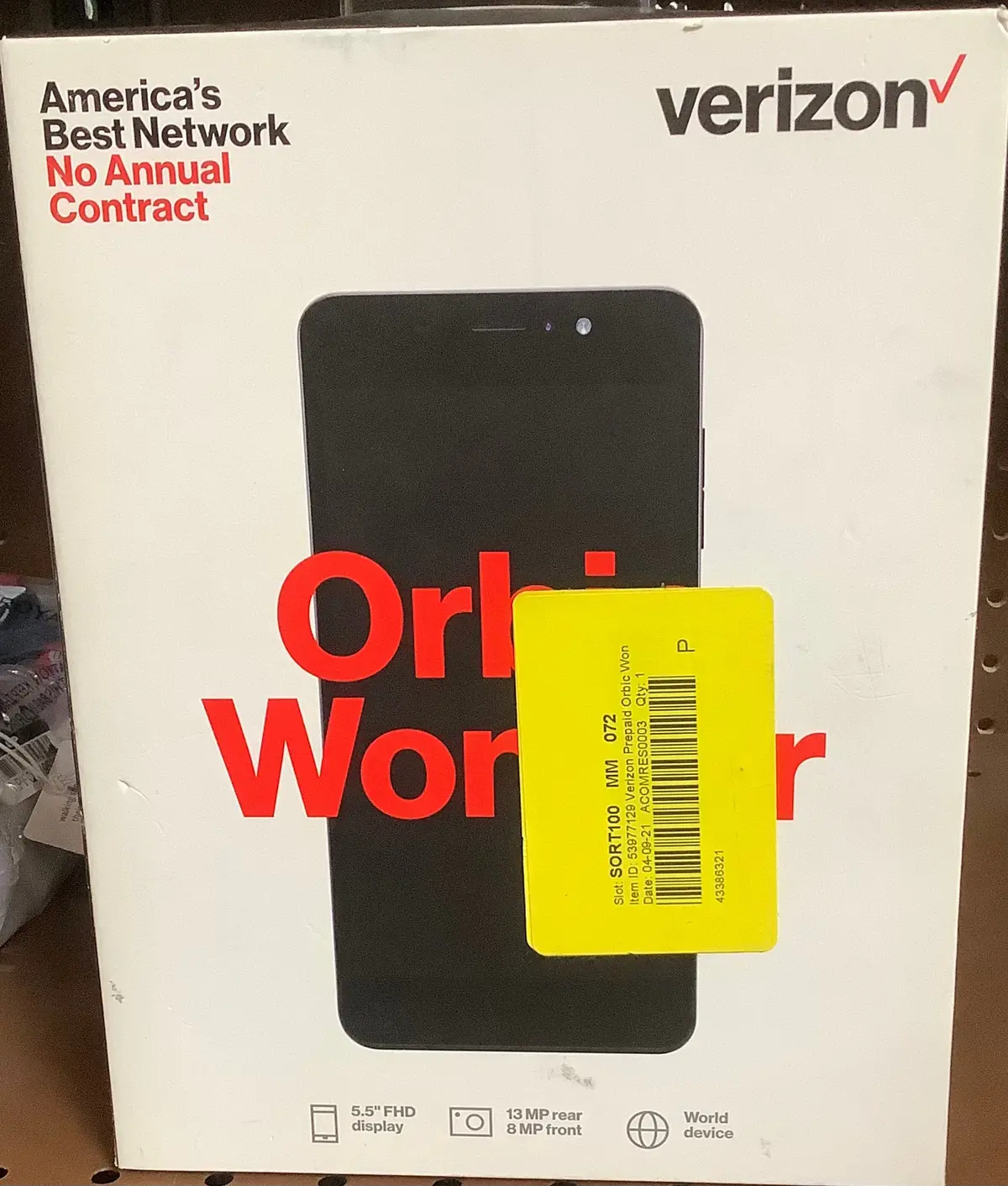 Verizon Orbic Wonder 16Gb Prepaid Smartphone, Black 1