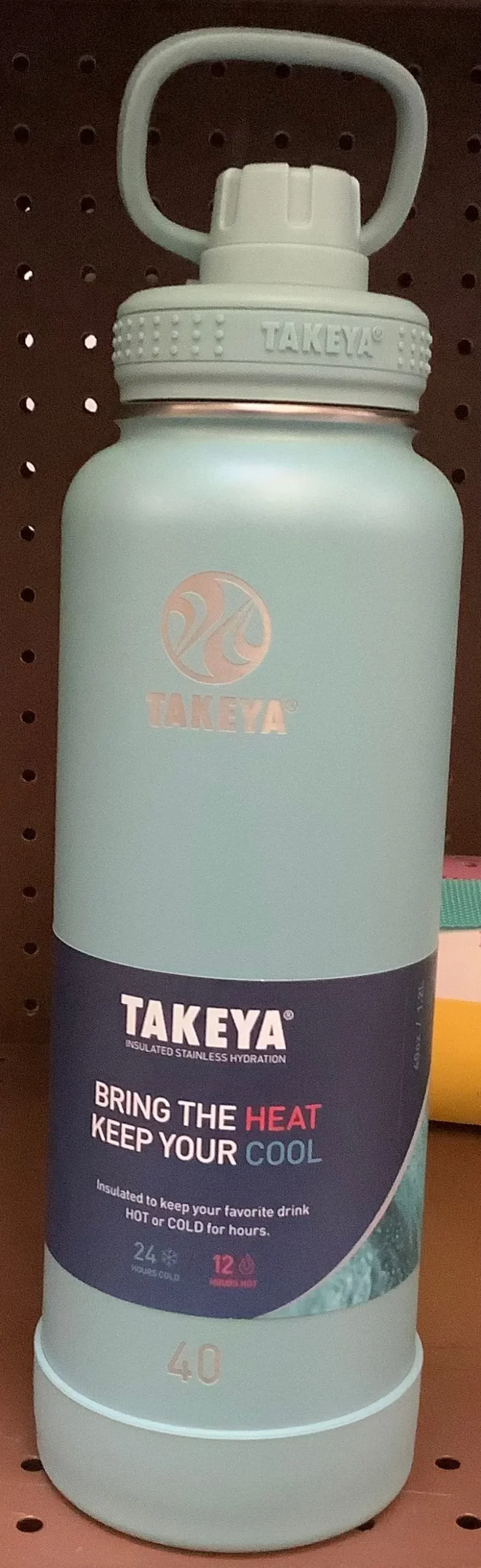 40Oz Sage Insulated Stainless Hydration Water Bottle Spout Lid 1