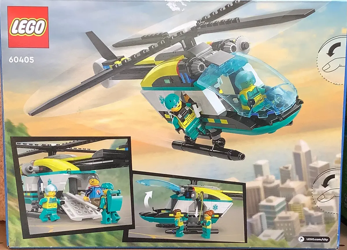 Lego City Emergency Rescue Helicopter Building Kit 60405 1
