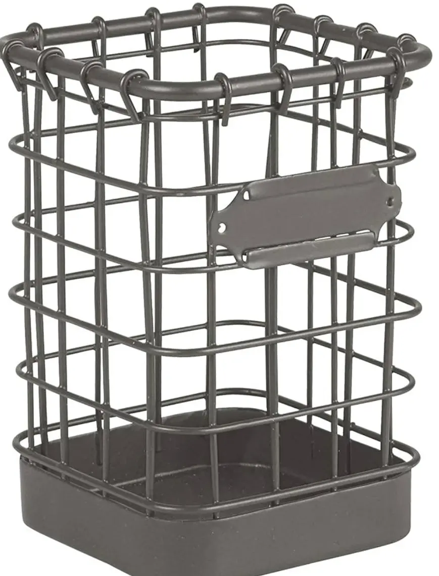 Spectrum Diversified Vintage Pencil & Utility Cup - Industrial Gray 1