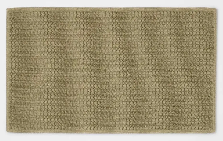 20"X34" Antimicrobial Bath Mat Olive Green 1