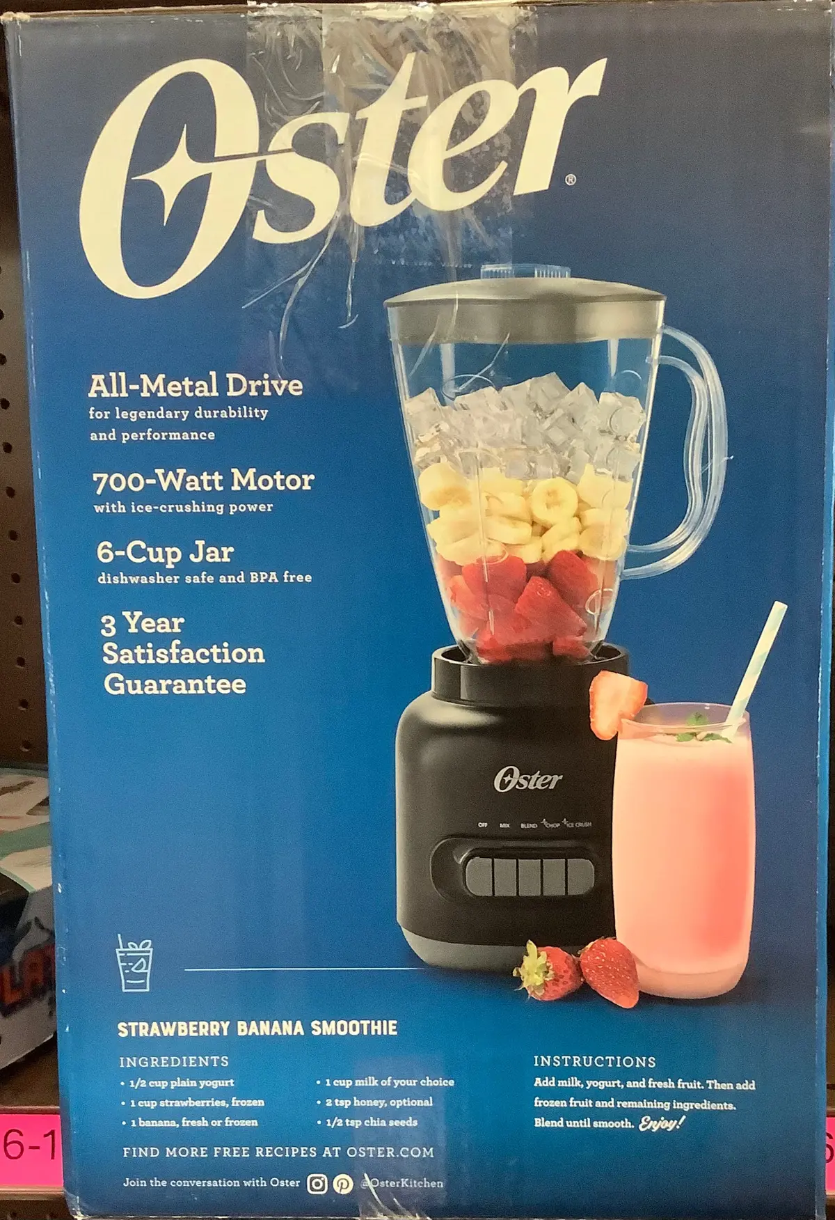 Oster Easy-To-Use 5 Speed Blender - Black 1