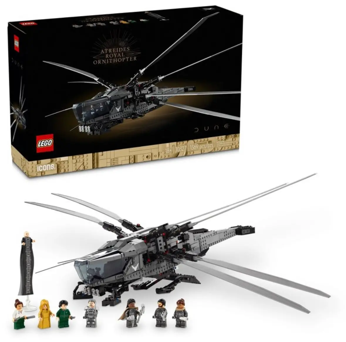 Lego Icons Dune Atreides Royal
Ornithopter Build And Display Set 10327 1