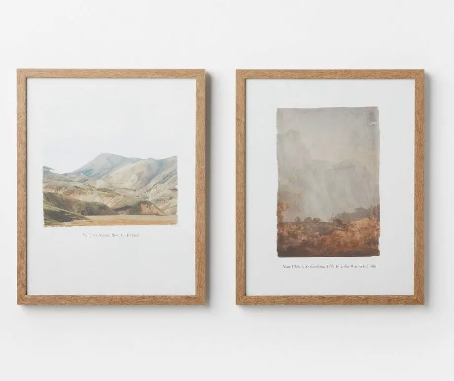 (Set Of 2) 16" X 20" Glass Textbook Framed Prints 1