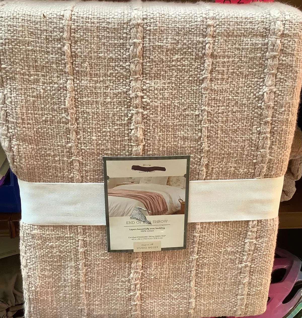 60"X86" Oversized 100% Cotton Bed Throw 1