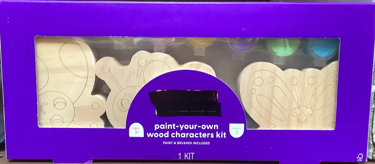 3Pk Paint-Your-Own Spring Characters Wood Kit 1