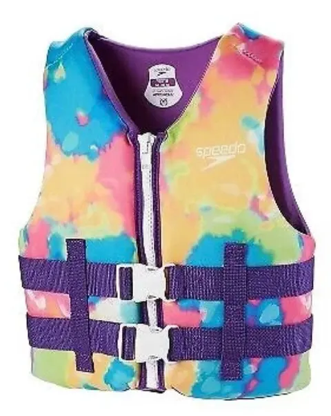 Speedo Youth Pfd Aqua Splash Life Jacket Vest - Tie-Dye 1