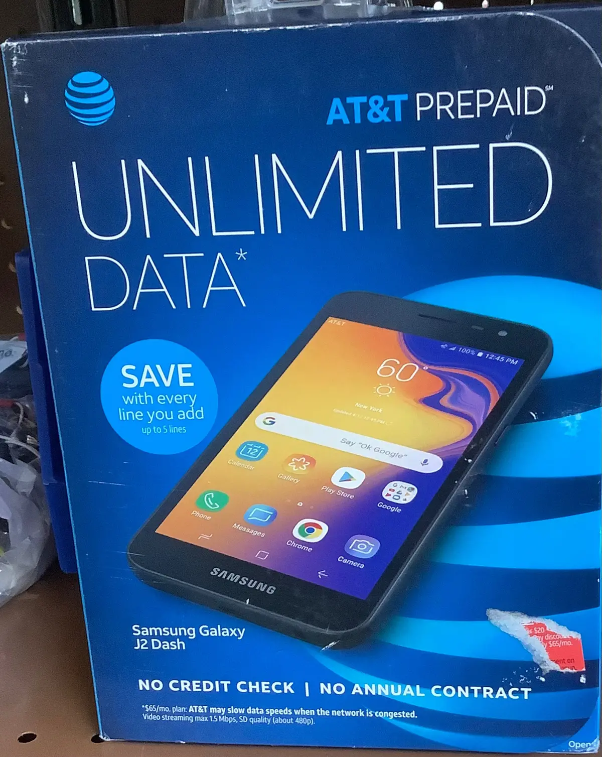 At&T Prepaid Samsung Galaxy J2 Dash 16Gb Prepaid Smartphone, Black 1