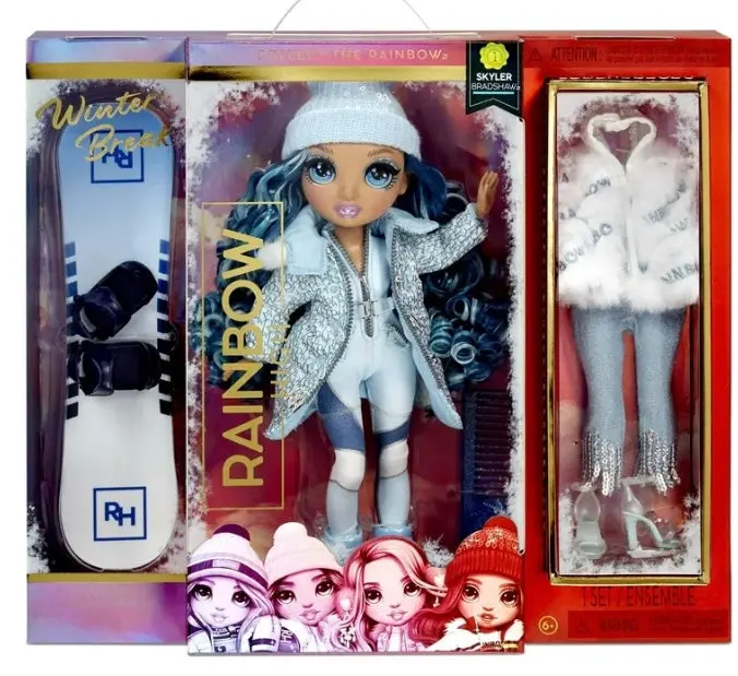 Rainbow High Winter Break Skyler Bradshaw - Blue Fashion Doll Playset, Ages 3 & Up 1