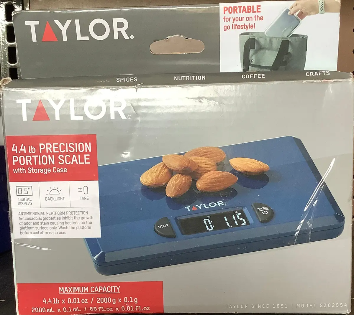 Taylor Precision 4.4Lb Digital Kitchen Food Scale With Weighing Tray Blue 1