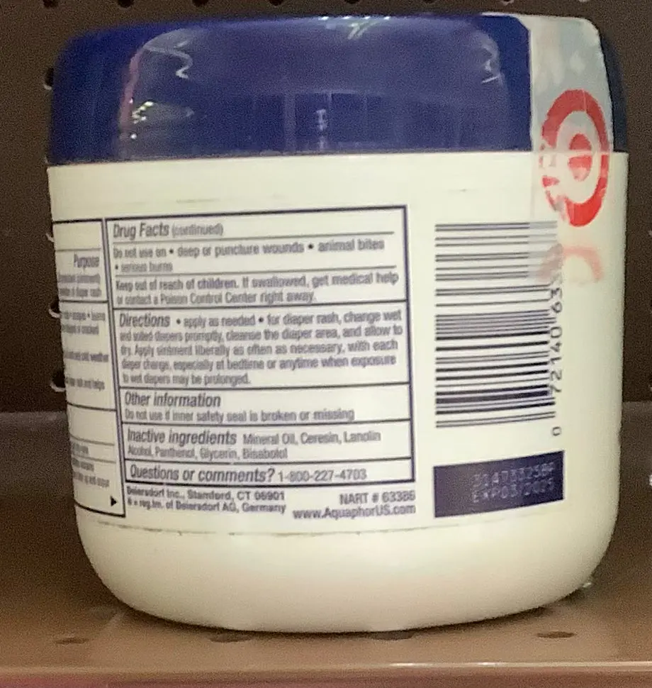 Aquaphor Baby Healing Ointment Advanced Therapy Skin Protectant - Dry Skin And Diaper Rash Ointment Jar - 14Oz 1