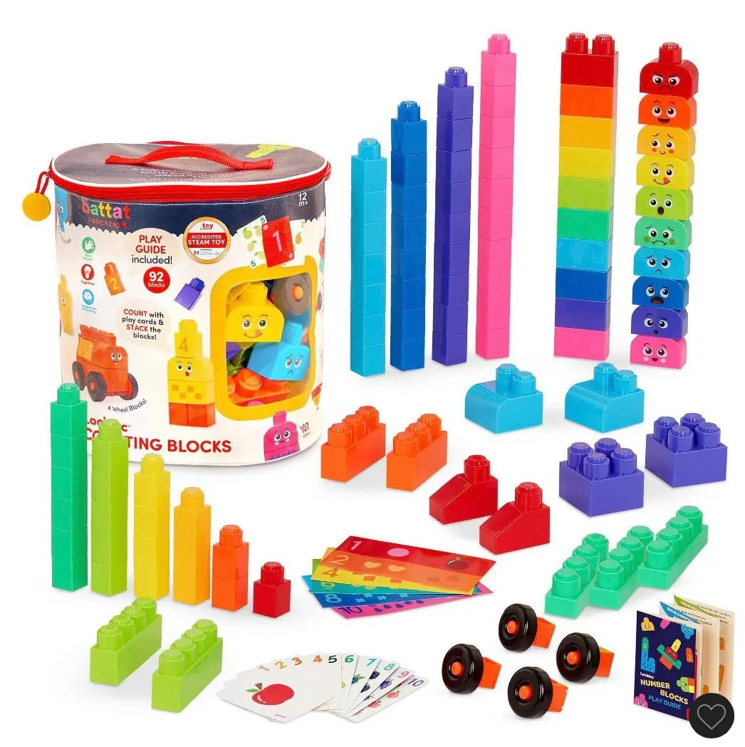 Battat Education Locbloc Counting Blocks Building Block Set 1