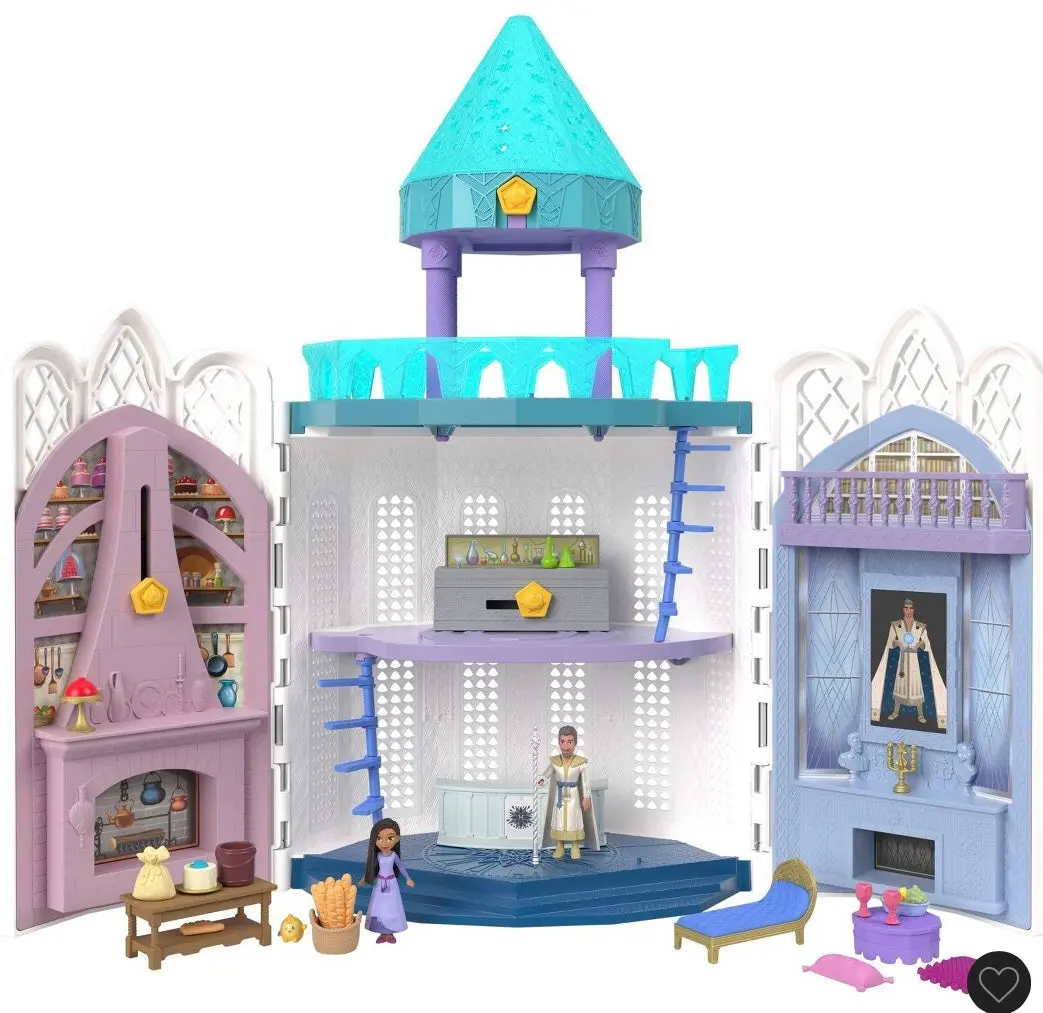 Disney Wish Rosas Castle Playset, Dollhouse With 2 Posable Mini Dolls, Star Figure & 20 Accessories 1