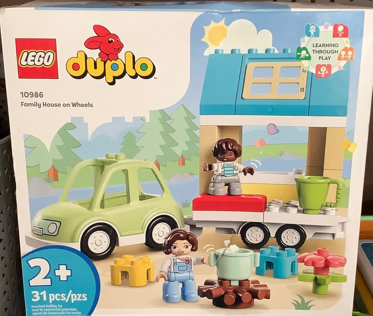 Damaged Box!!!Lego Duplo Town Family House On Wheels Toy With Car 10986 1