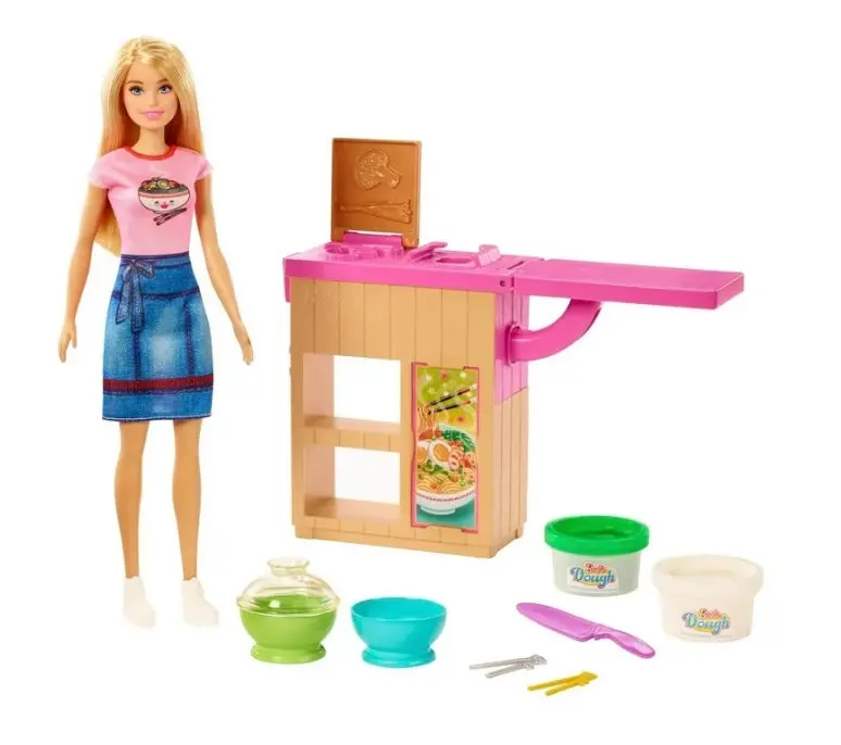 Accessories
Barbie Noodle Maker Doll & Playset, Blonde Fashion Doll With Workstation, Molds, Dough & 1