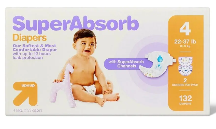 Disposable Diapers Giant Pack - Size 4 - 132Ct 1
