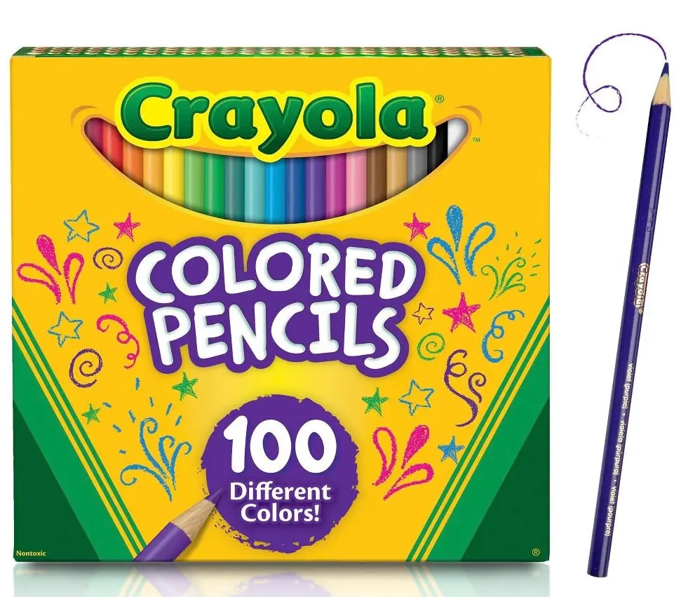 Crayola 100Ct Sharpened Colored Pencils 1