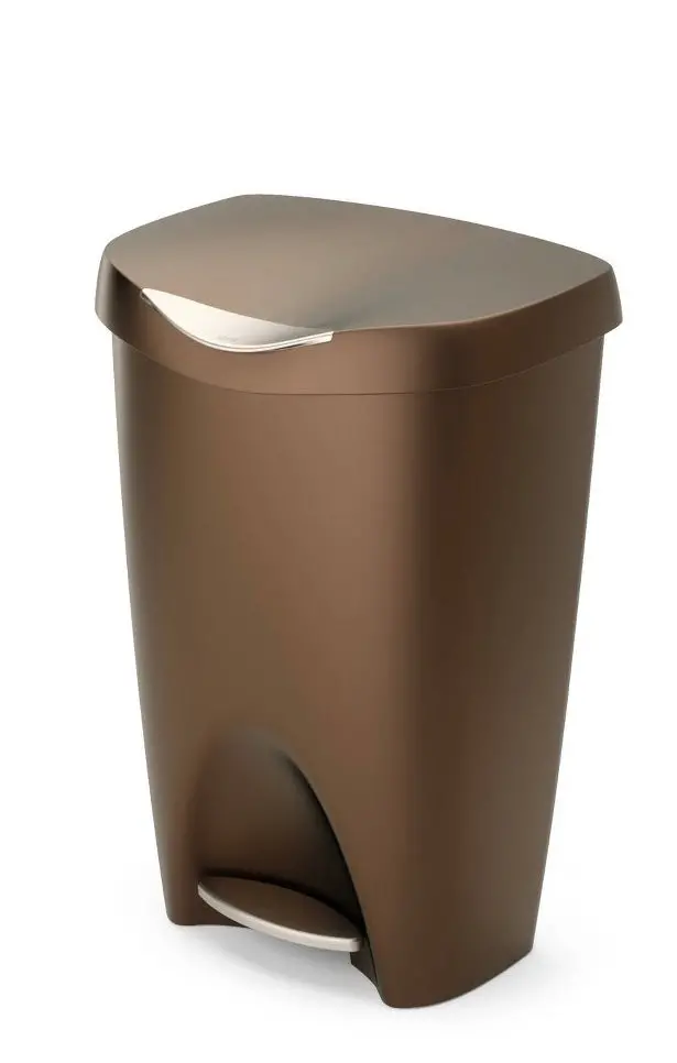 Umbra Brim Step Trash Can 13Gal Bronze 1