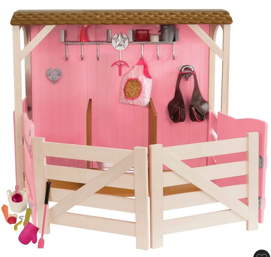 Our Generation Horse Barn Playset For 18" Dolls - Saddle Up
Stables - Pink 1