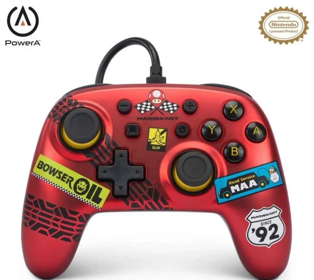 Powera Wired Nano Controller For Nintendo Switch - Mario Kart: Racer Red 1