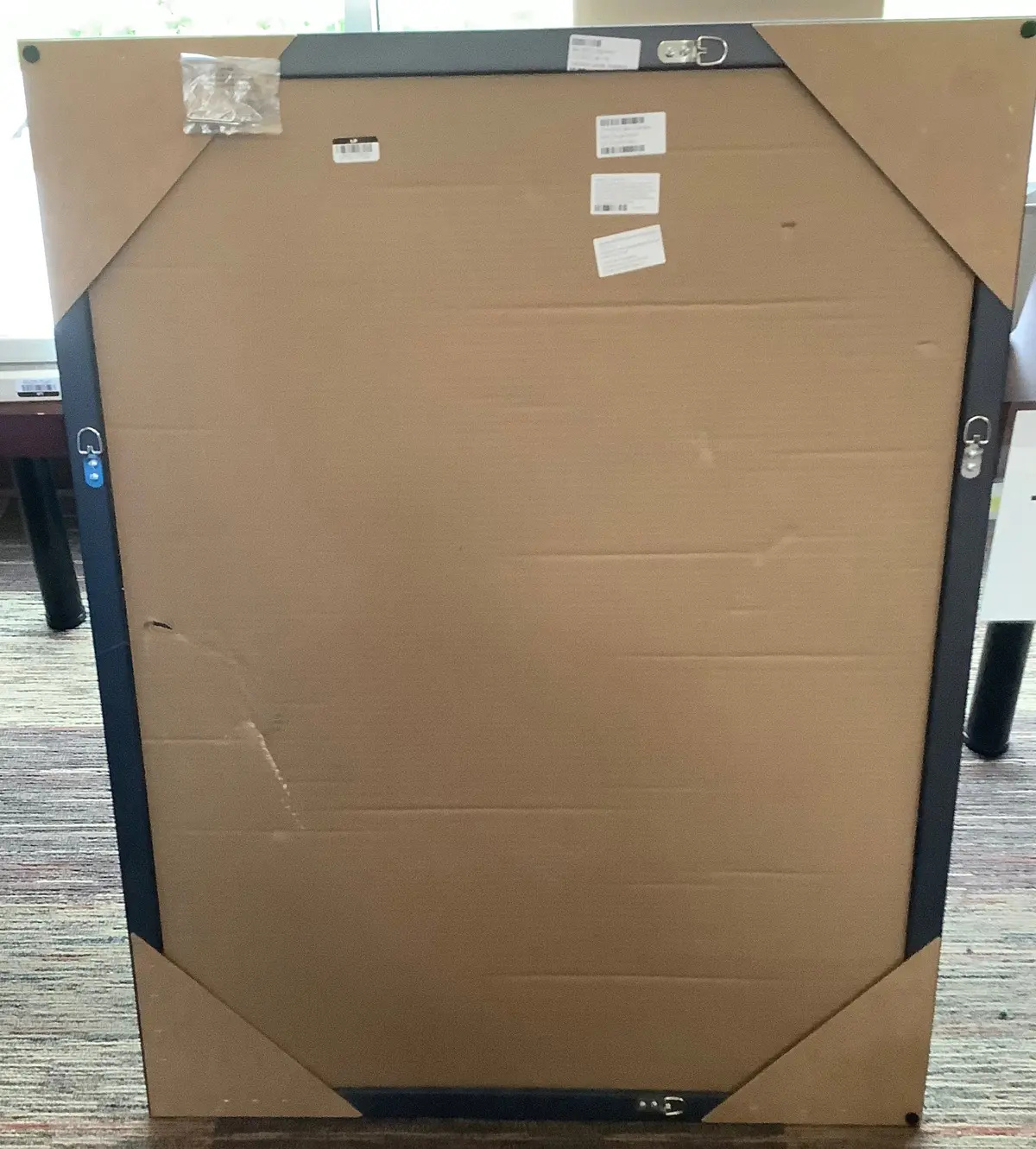 41" X 30" Non-Beveled Salon Silver Narrow Bathroom Wall
Mirror- Clearance As Is 1