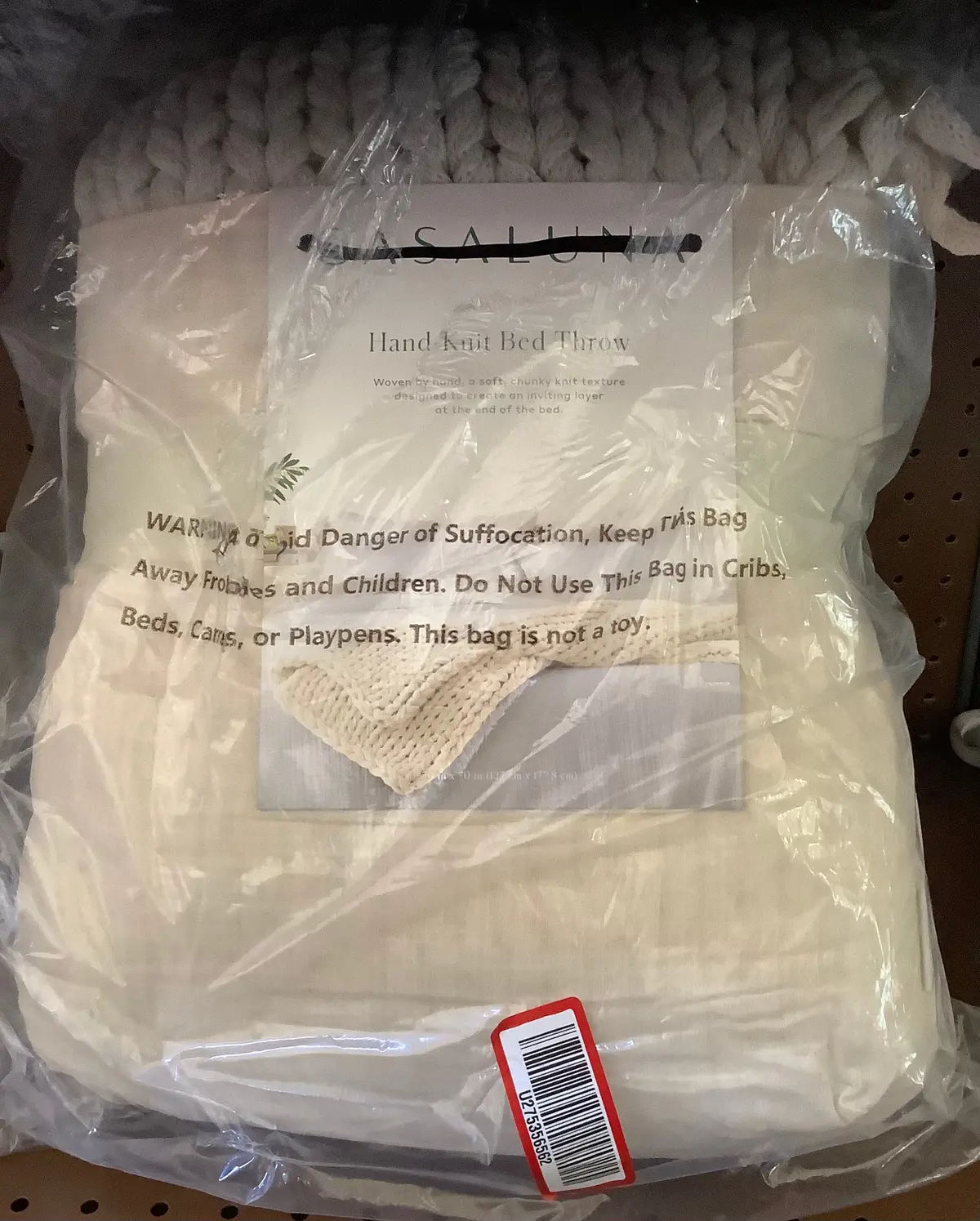 50"X70" Oversized Solid Bed Throw Natural 1
