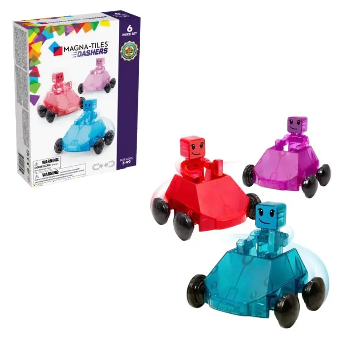 Magna-Tiles Dashers 6-Piece Magnetic Construction Set, 1
