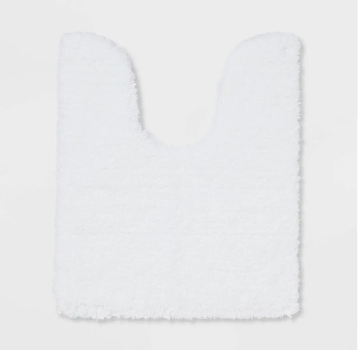 Spa Plush Contour Bath Rug White 1