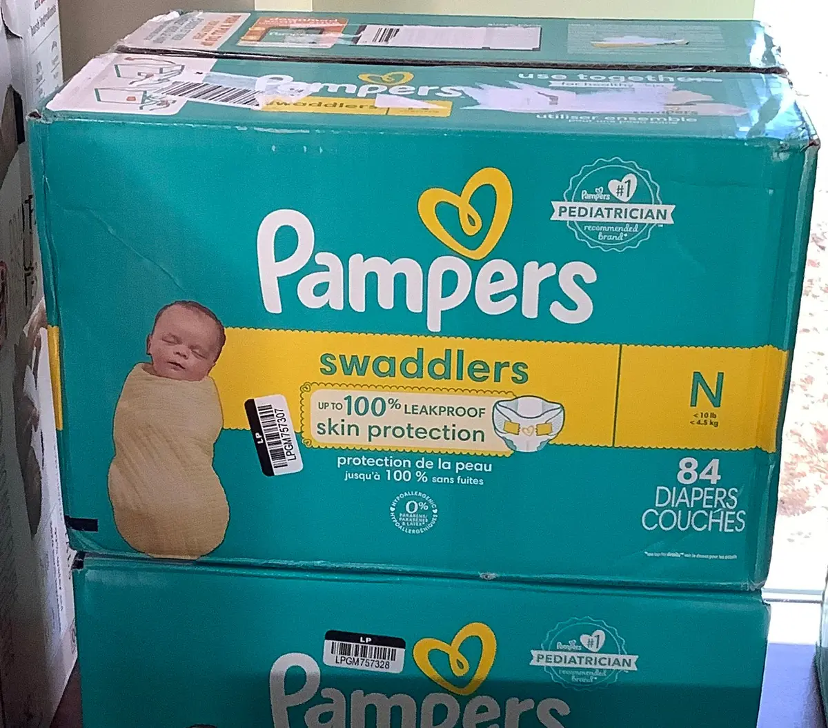 Pampers Swaddlers Active Baby Diapers Super Pack - Newborn 
- 84Ct 1