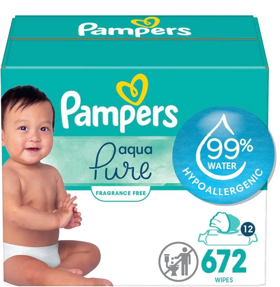 Pampers Aqua Pure Sensitive Baby Wipes
- 672Ct 1