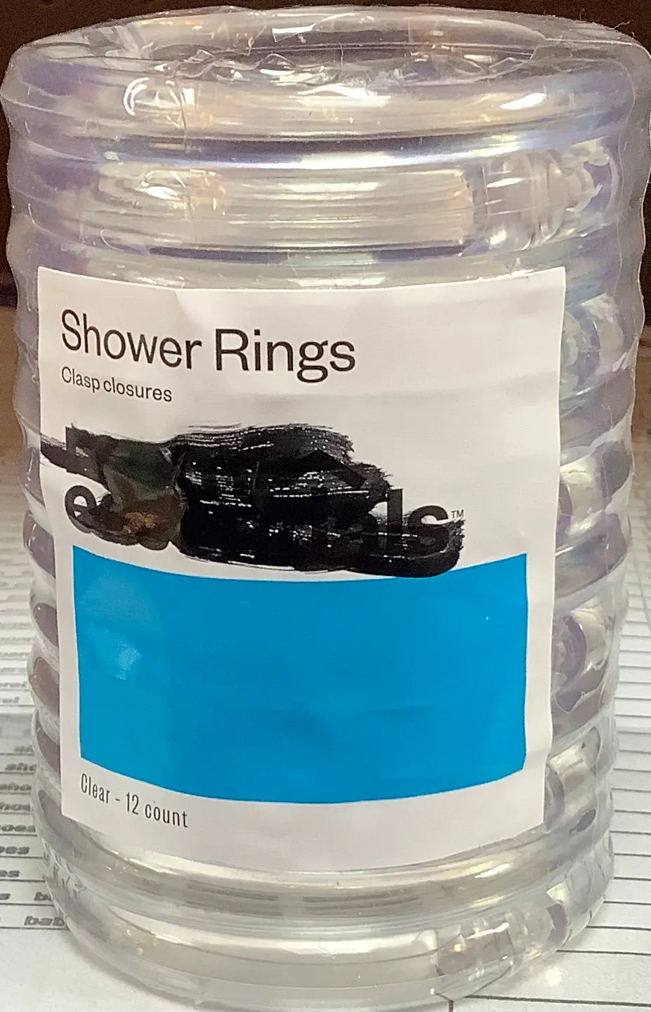 Plastic Shower Rings Clear 1