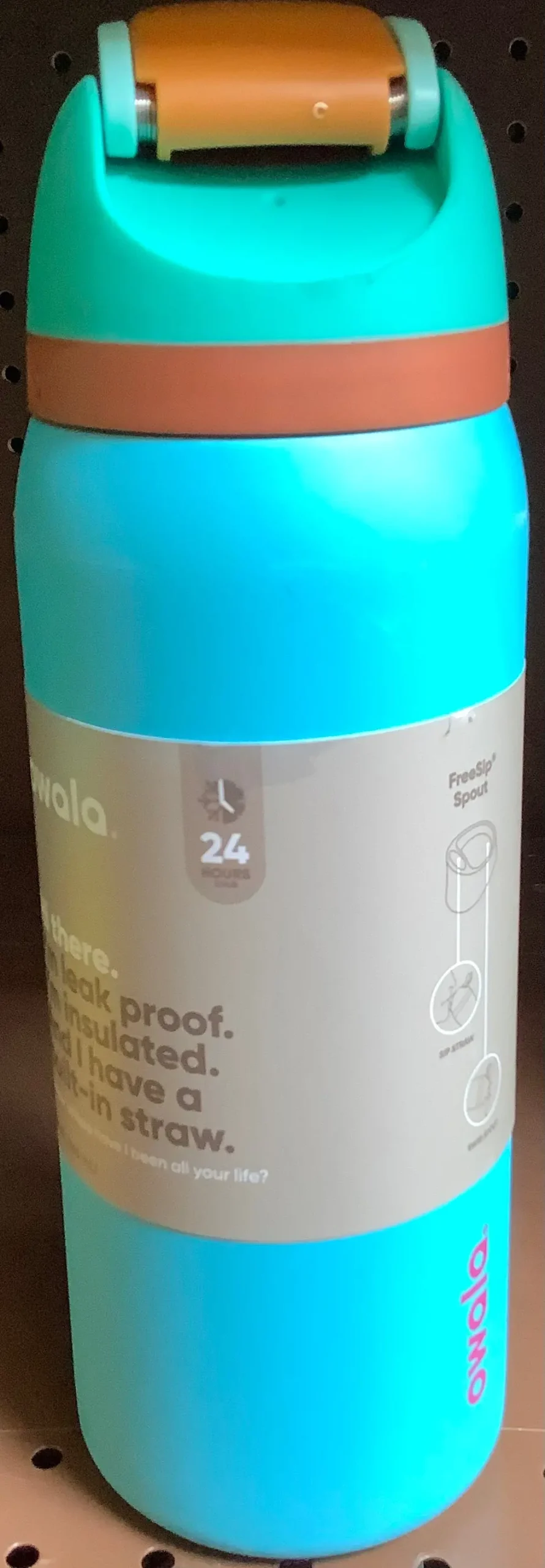Scrapes Scratches See Pictures!!!!Owala 32Oz Freesip Stainless Steel Water Bottle-Electric Blue 1
