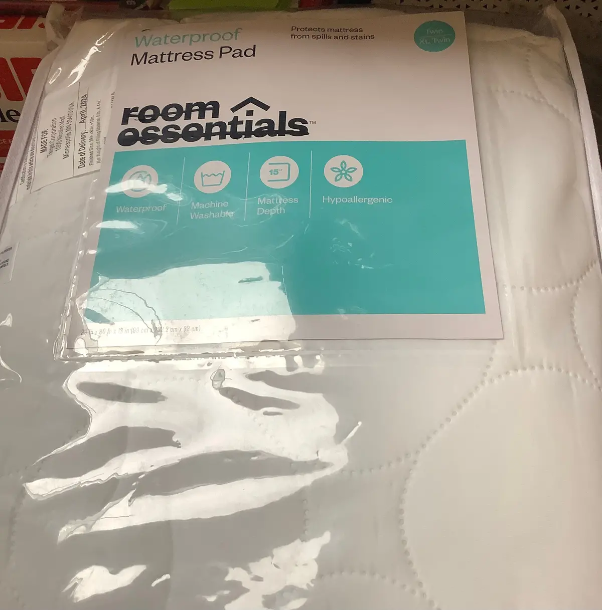 Twin/Twin Xl Waterproof Quilted Mattress Pad 1