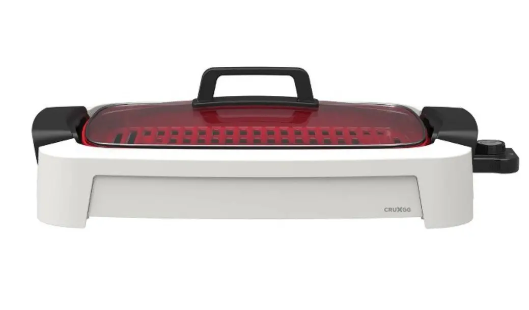 Cruxgg 2-In-1 Smokeless Indoor
Ceramic Nonstick Grill & Griddle - Snow 1