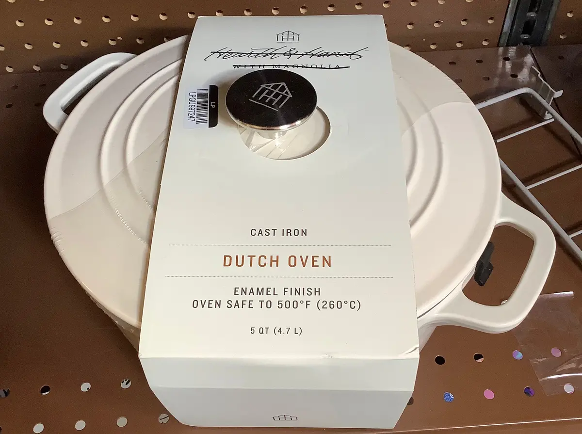 5Q Enameled Cast Iron Dutch Oven Cream 1