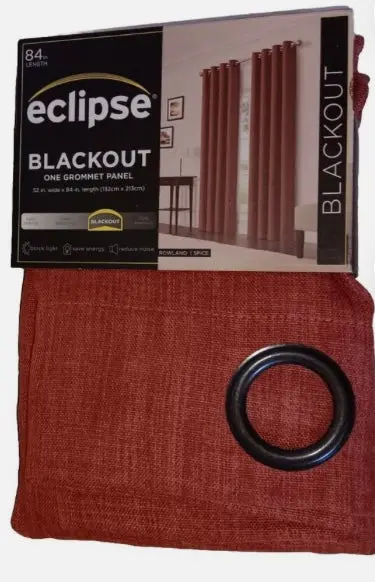 Eclipse 1Pc Blackout Rowland
Curtain Panel 52" By 84"
Spice Thermaweave 1