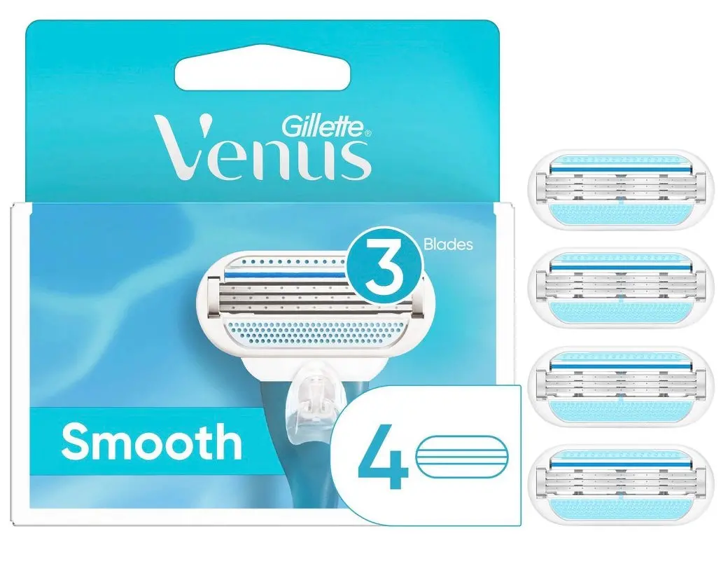 Venus Smooth Women's Razor Blade Refills - 4Ct 1