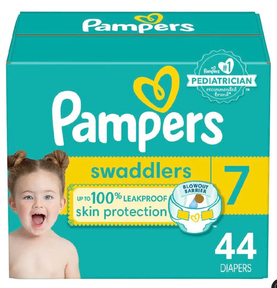Pampers Swaddlers Active Baby Diapers Super Pack - Size 7
- 44Ct 1