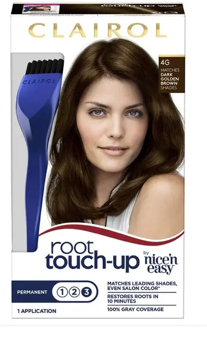 Clairol Root Touch-Up Nice'n Easy Permanent Hair Dye 4G Dark Golden Brown Hair 1