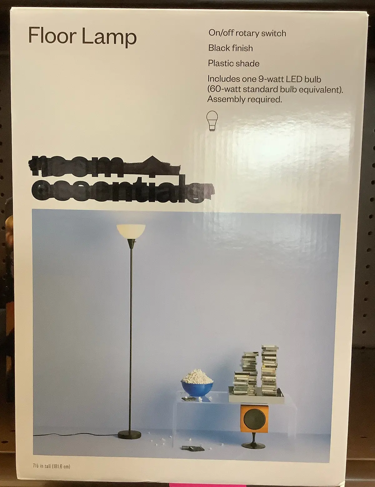 Torchiere Floor Lamp Black 1