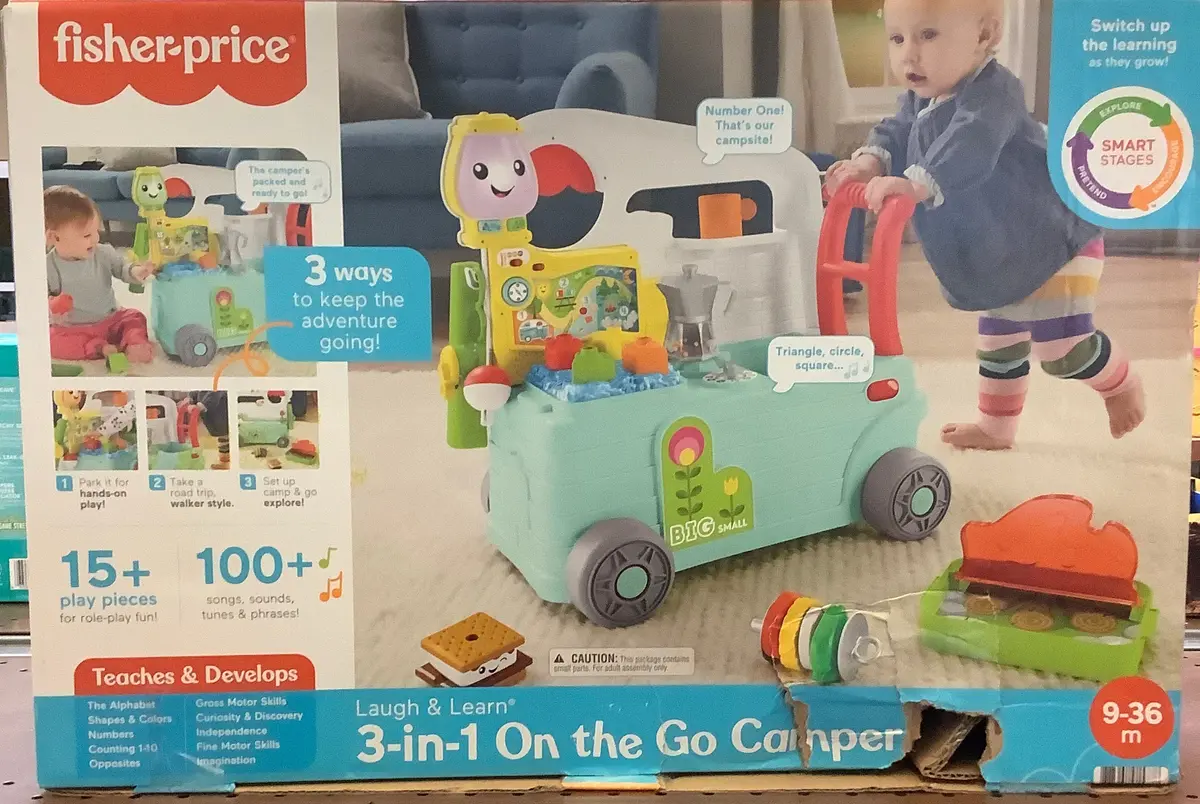 Damaged Box!!!!!! Fisher-Price Laugh & Learn 3-In-1 On-The-Go Camper 1