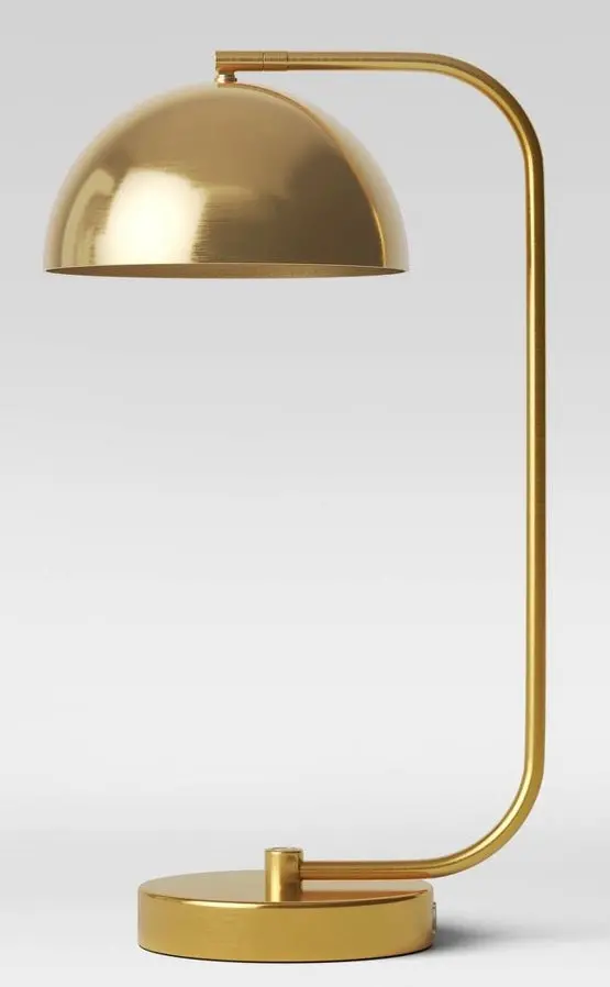Valencia Dome Table Lamp Brass Touch Sensor, Metal Shade, No Assembly 1