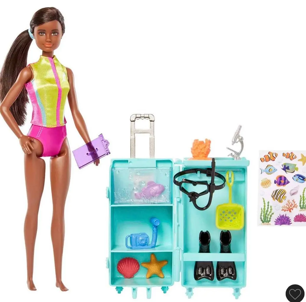 Barbie Careers Marine Biologist Doll Brunette & Mobile Lab
Playset 10+ Pc 1