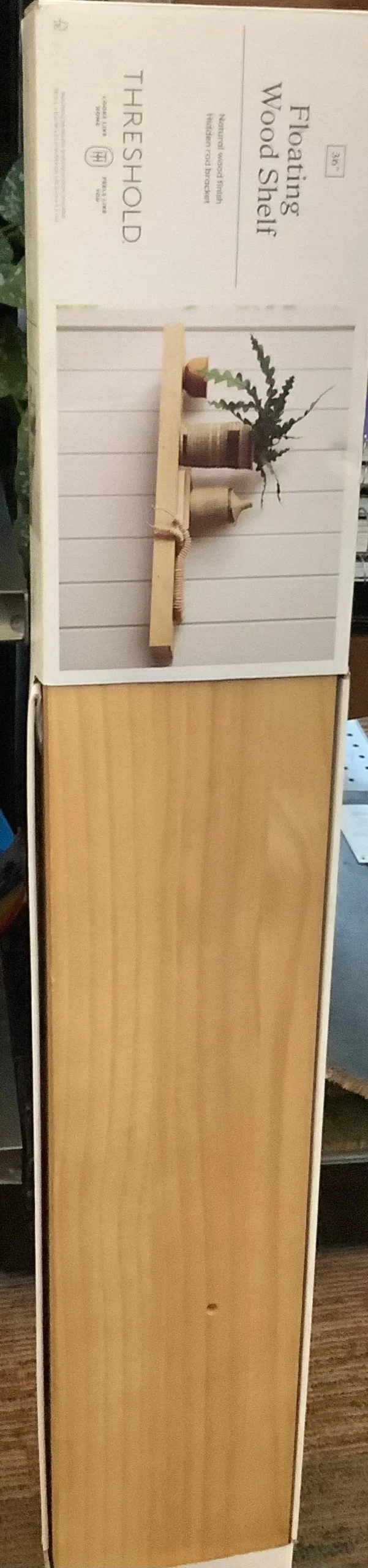 Floating Wood Shelf 36” 2
