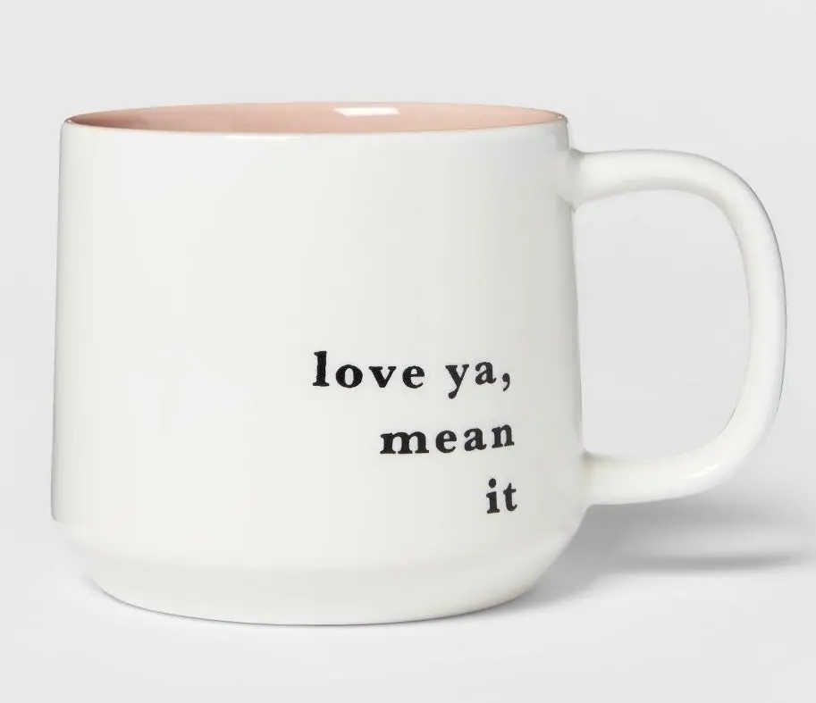 16Oz Stoneware Love Ya Mean It Color Splash Mug 1